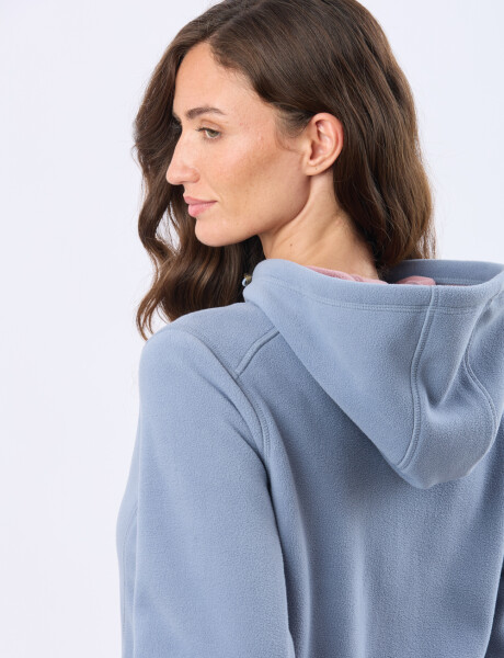 CAMPERA POLAR CON CAPUCHA Lila