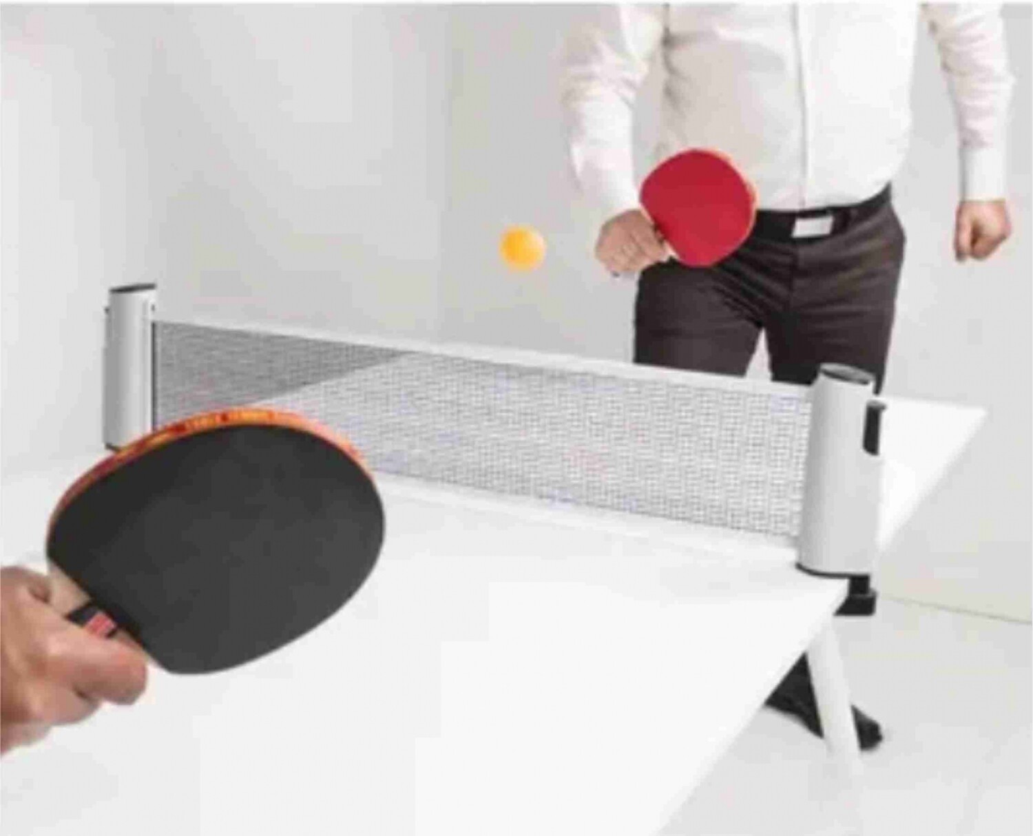 Red De Ping Pong Soporte Retractil Adaptable Cualquier Mesa