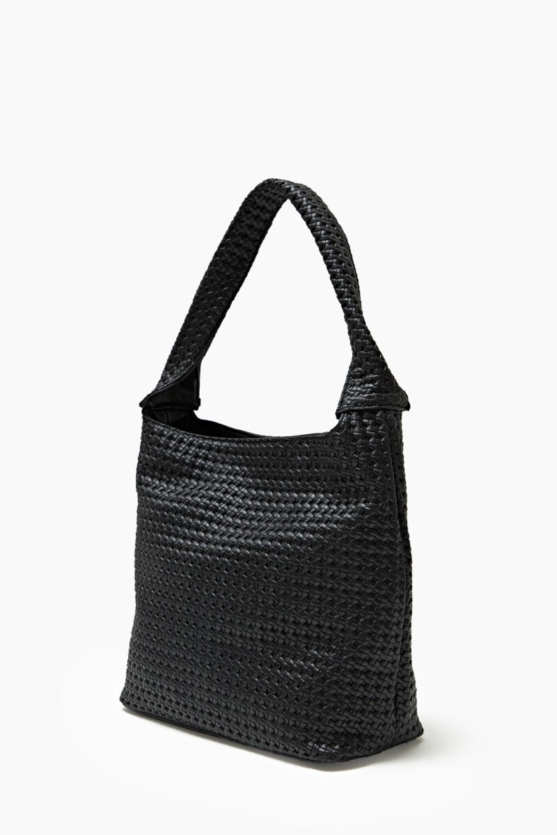 Cartera trenzada negro