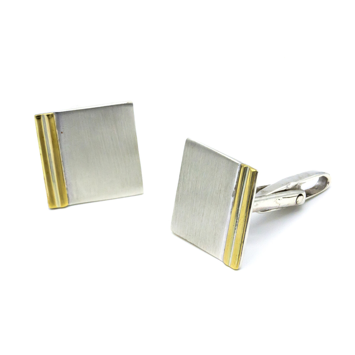 Gemelos de plata 925 y double en oro 18 ktes. 