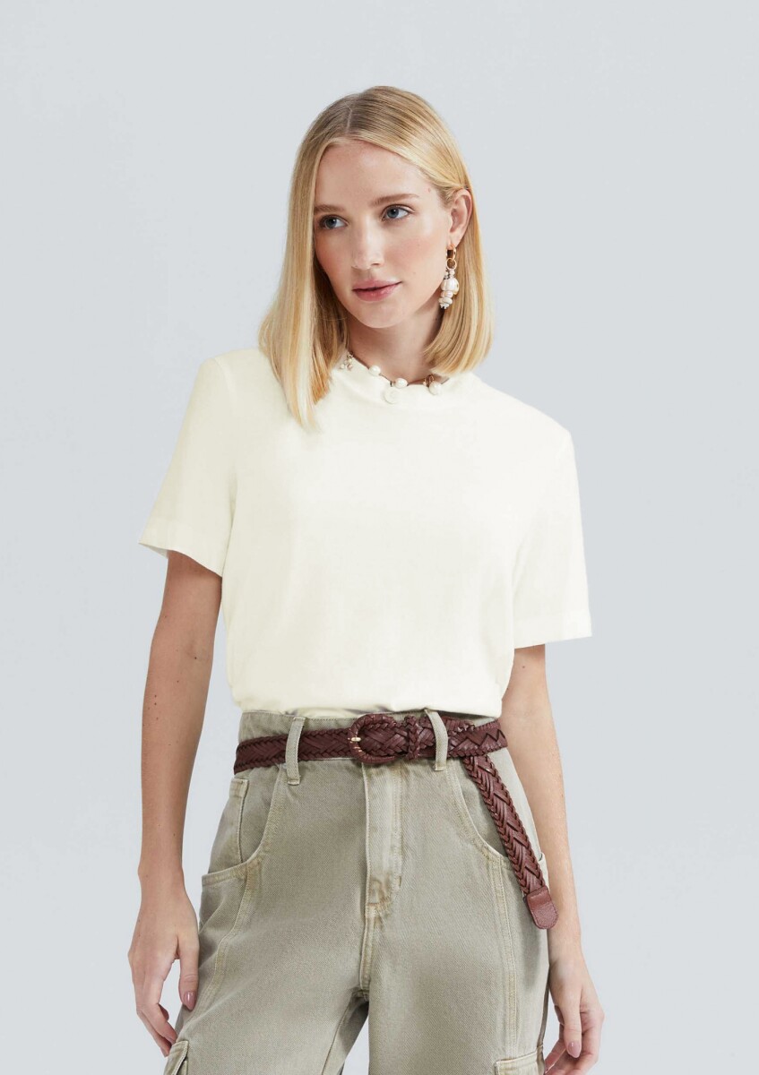 CAMISETA MANGA CORTA - BEIGE 