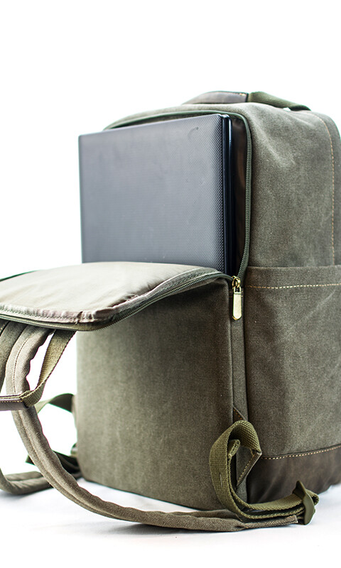 MATERA MOCHILA LANIN CANVAS OLIVA