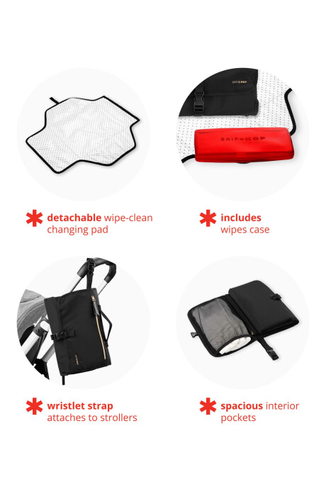 Cambiador portátil Envi Luxe negro Sin color