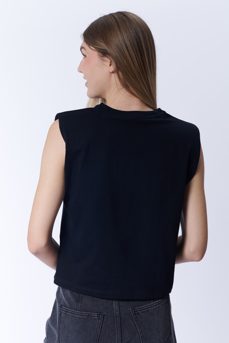 Remera Hombreras Negro