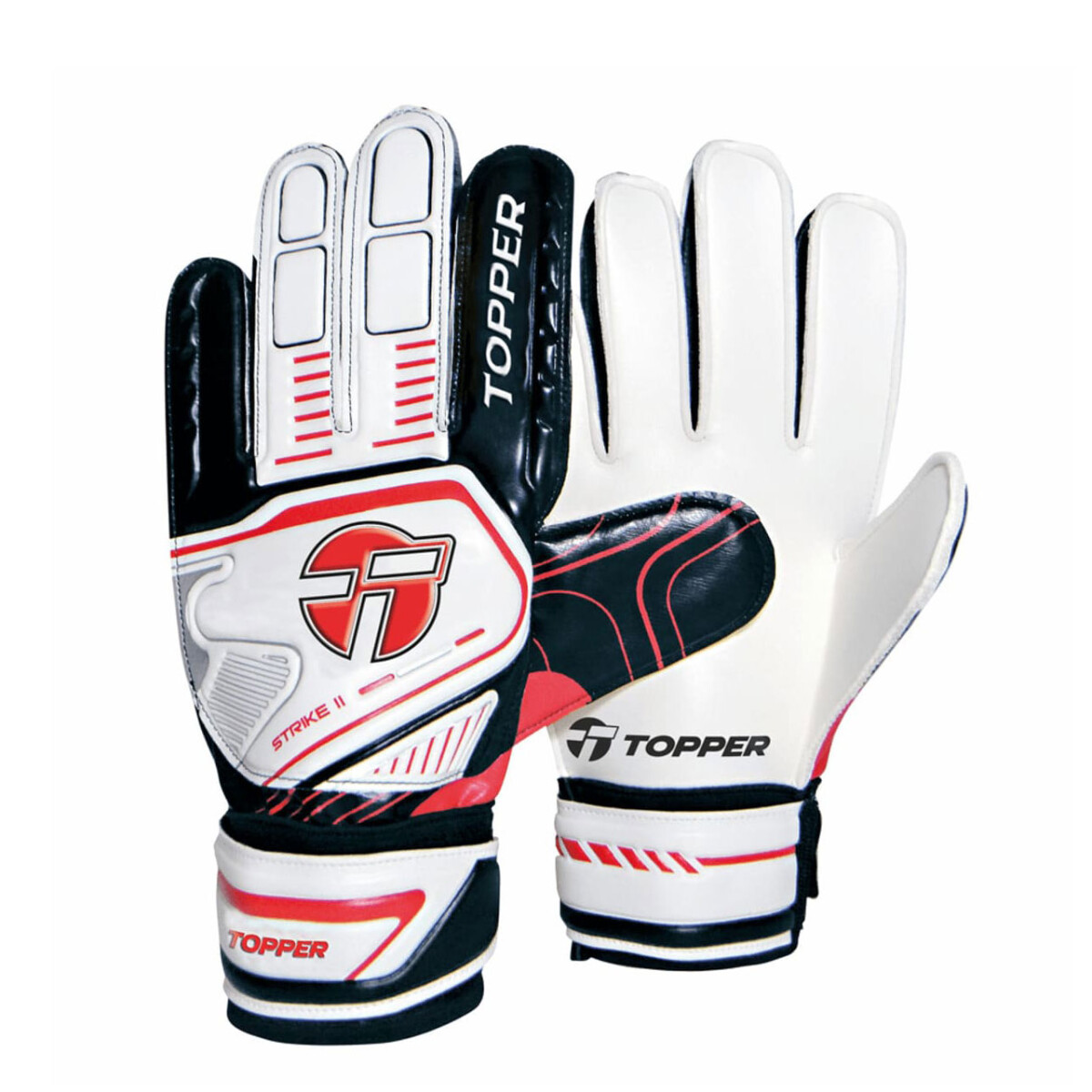 Guantes Unisex Topper Luva Strike II - Blanco - Negro - Rojo 