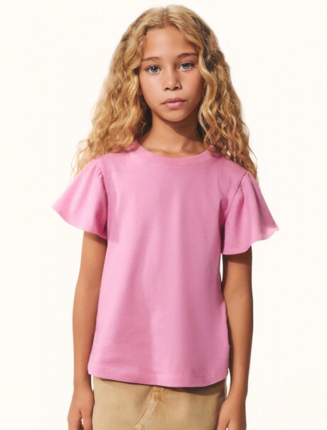BLUSA MANGA CORTA INFANTIL ROSADO