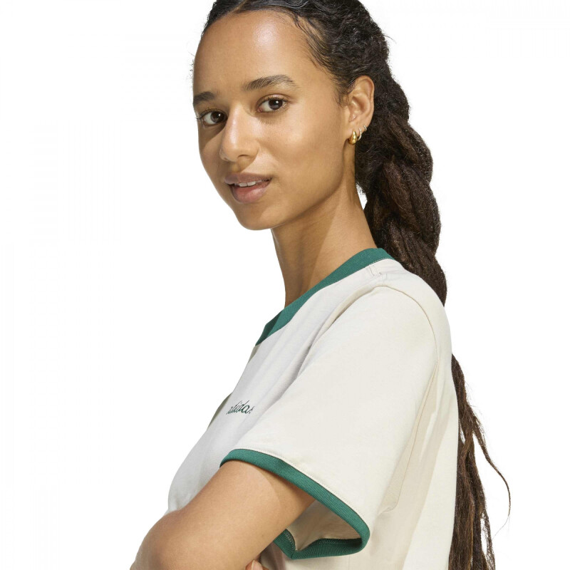 Remera Adidas W CP TEE Mujer KB4868 Beige-verde