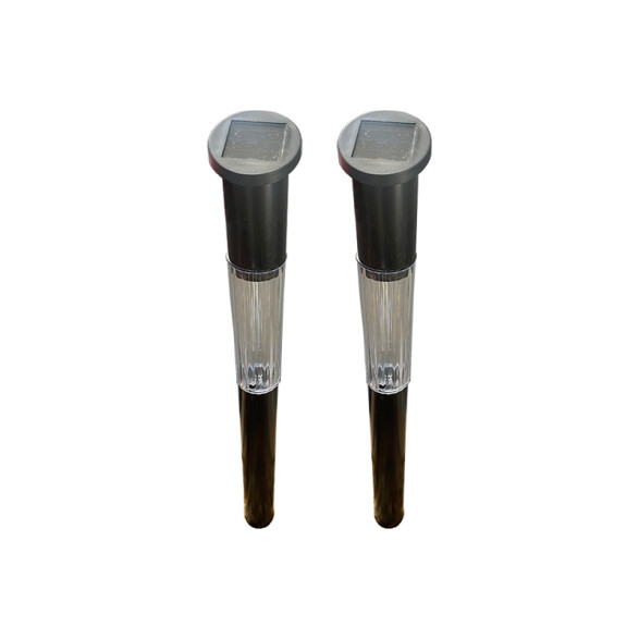 Kit 2 estacas solares LED luz cálida IP44 Ø50x70mm IX3046