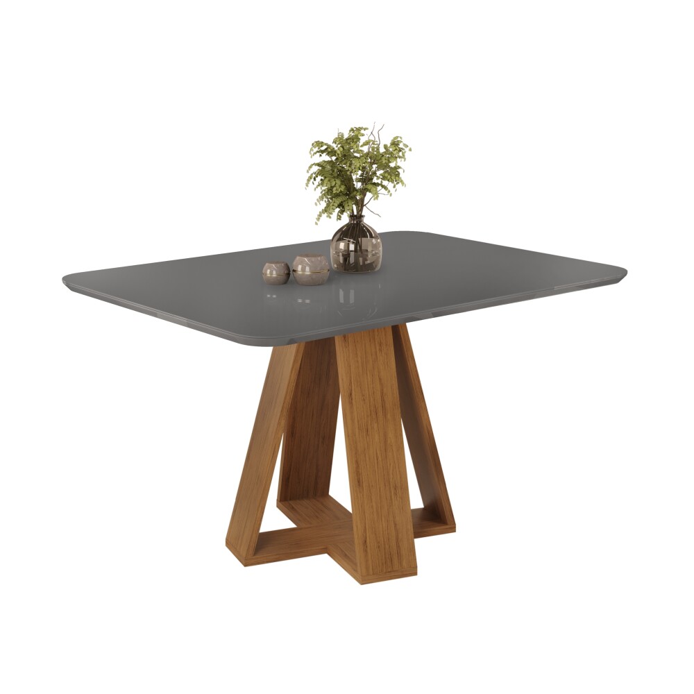 Mesa de Comedor Celeste Blanco Gris