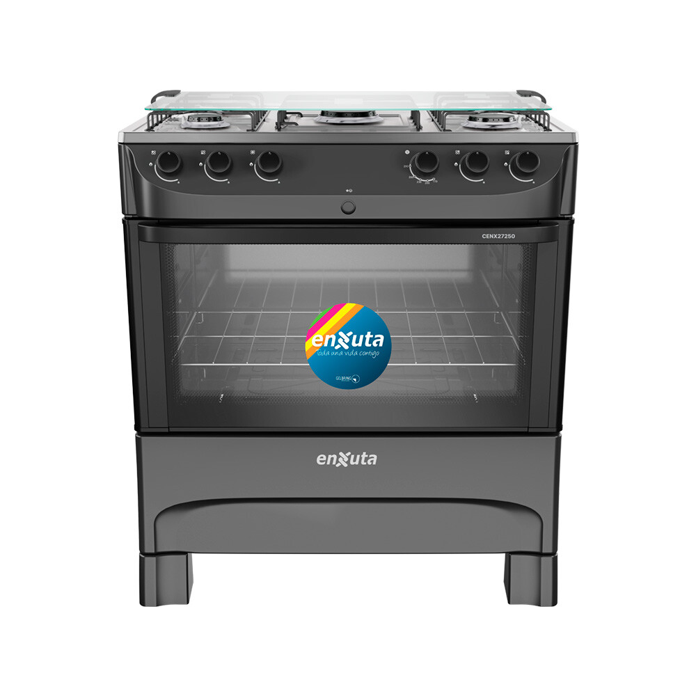 COCINA MULTIGAS 5 HORNALLAS NEGRA Cocina Multigas 5 Hornallas Negra