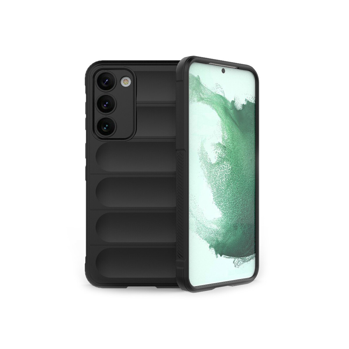 Protector Samsung Galaxy S23 Plus engomado con textura color negro 