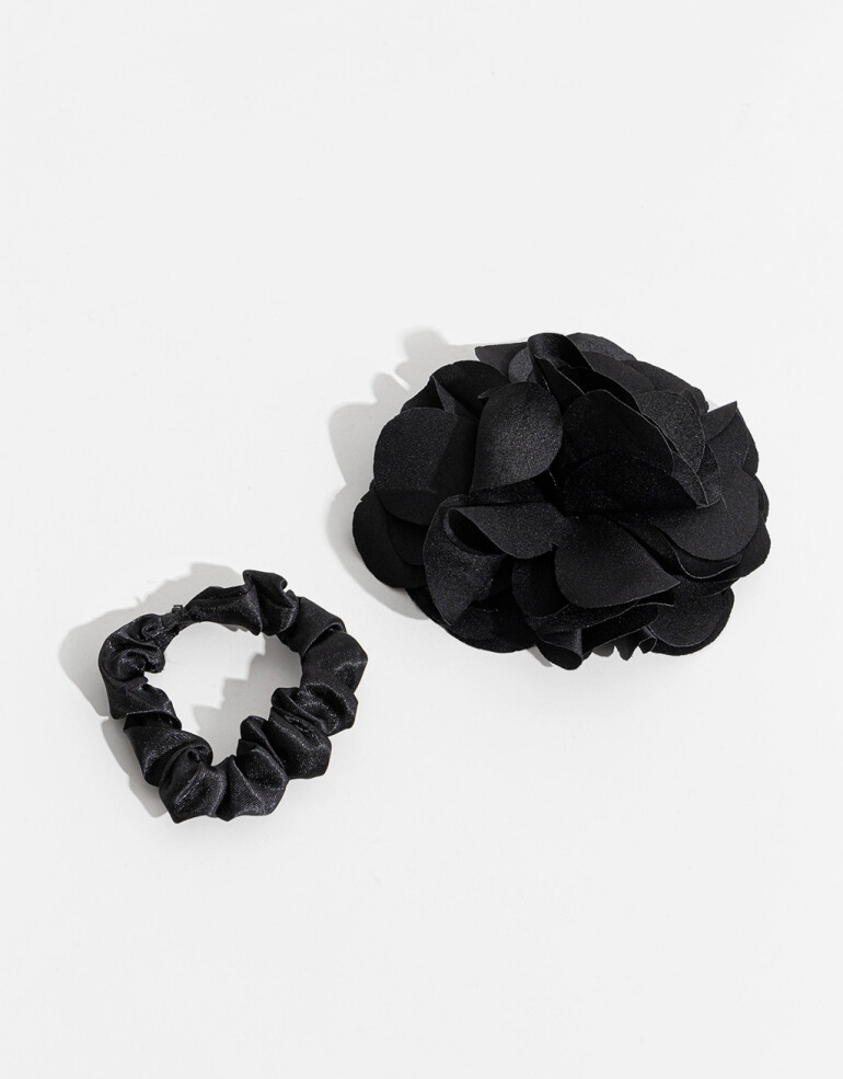 Skunzies Flores Set De Gomitas Con Flor - Negro