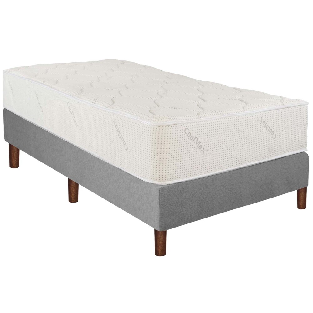 SOMMIER 1 PLAZA Y MEDIA RESORTES POCKET DENSIDAD CRYSTAL