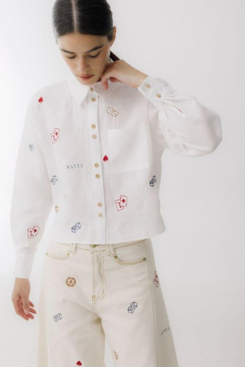 Camisa Azar Detail Blanco