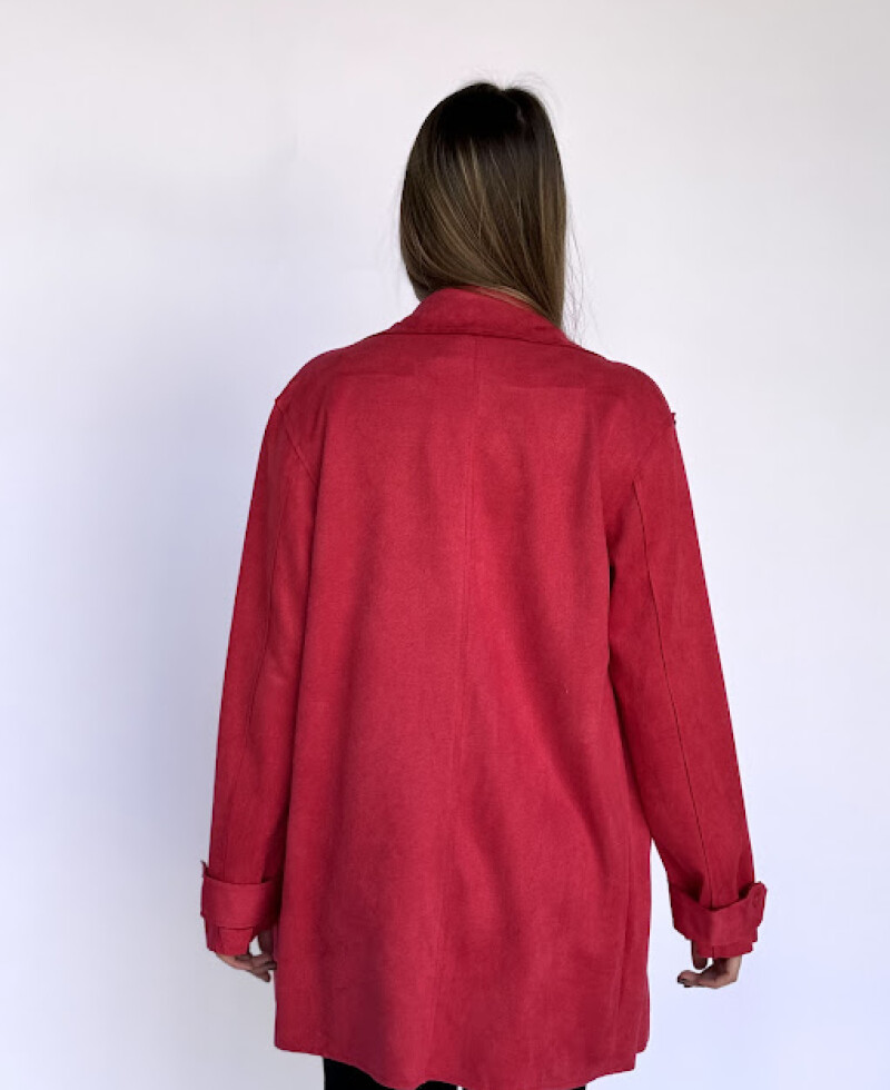 Chaqueta Gamuza rojo