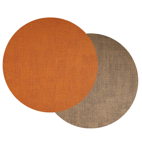 Mantel Individual Doble Cara Redondo Premium Tex en PVC Caramelo/nude