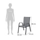 Silla de exterior Textilina Sling de acero crudo Silla de exterior Textilina Sling de acero crudo