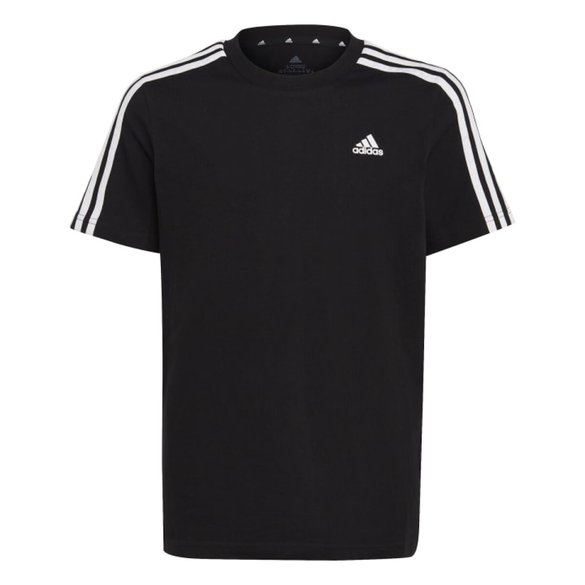 Remera Adidas Essentials de Niños - HR6330 - Negro-blanco 