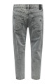 JEANS CROPPED DAMAGE Grey Denim