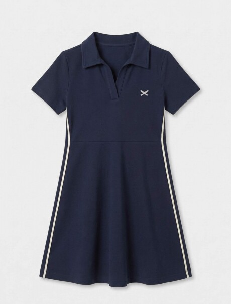 VESTIDO POLO DE ALGODÓN AZUL
