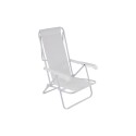 SILLA REPOSERA RECLINABLE 4 POSICIONES MOR ACERO BLANCO