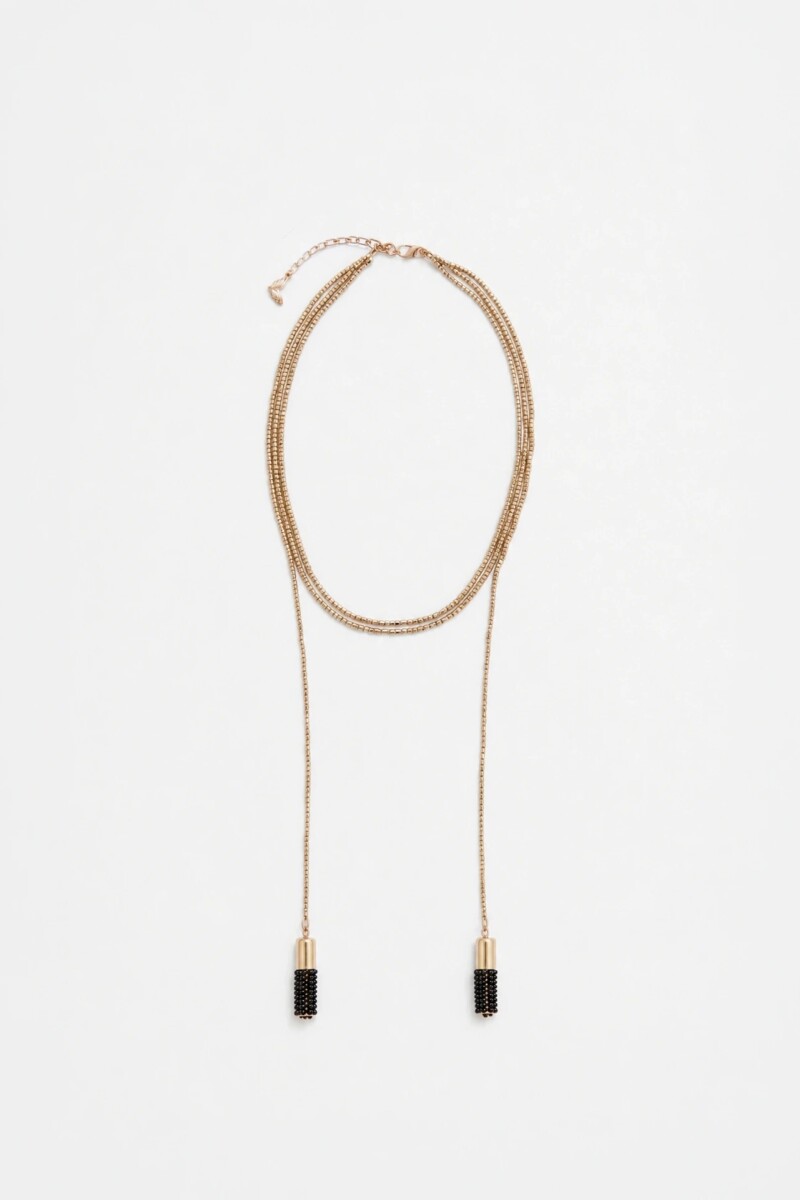 COLLAR LONG TASSEL Dorado