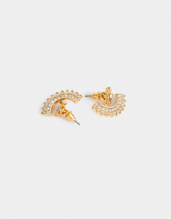 Aros Pasantes Con strass Aros Con Strass - Dorado