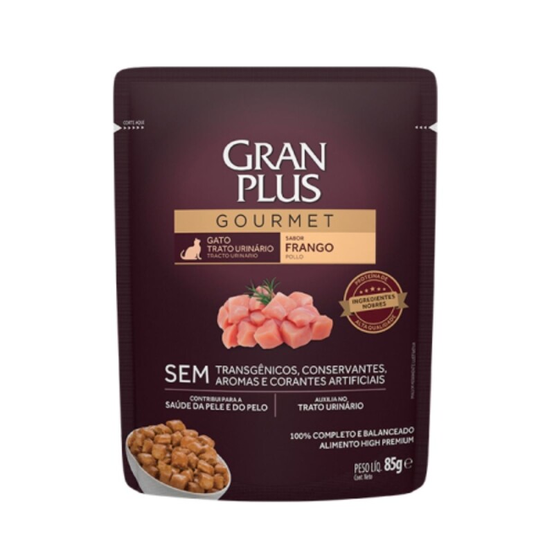 GRAN PLUS EN SALSA GATO TRACTO URINARIO POLLO 85 GR