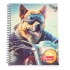 CUADERNO PAPIROS CON ESPIRAL 96 HOJAS 796 TAPA PERRO MOTO