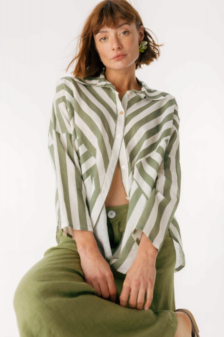 Camisa Zeia Rayas Verde