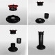 PISO ELEVADO EXTENSOR SOPORTE 30MM NEGRO ACERO TERMINADO NEGRO