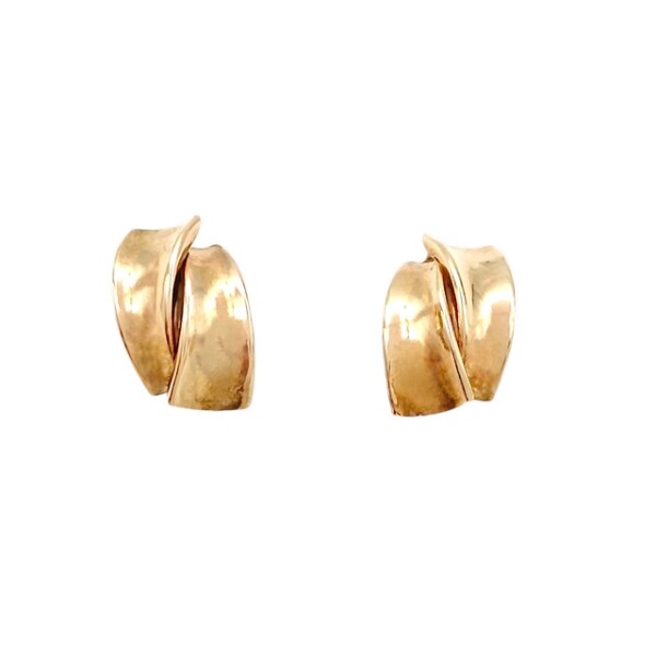 Caravanas Doble linea oro- Oro bajo - Sin piedra- CA8145 sinpiedra