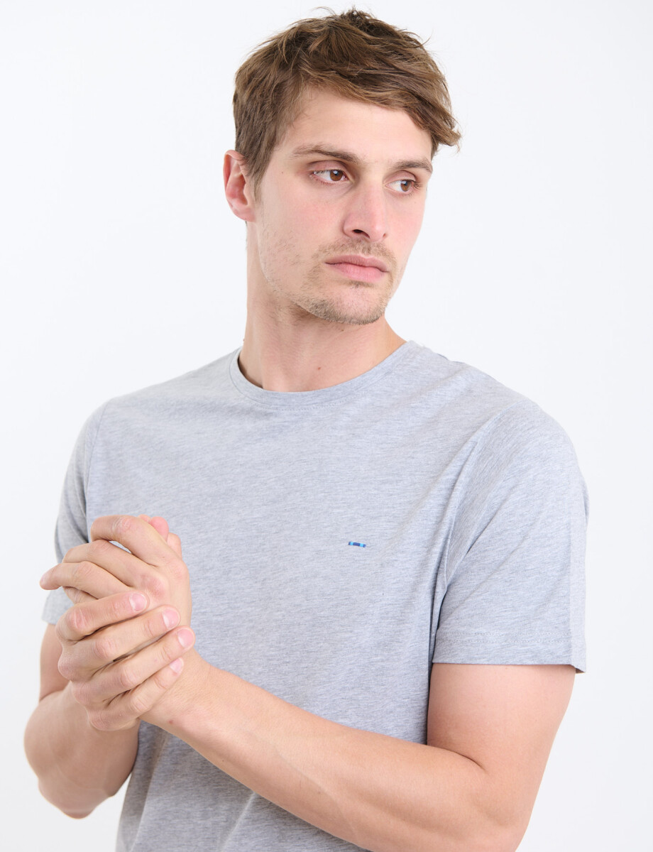 520658 T-SHIRT HARRINGTON LABEL Gris Medio Melange