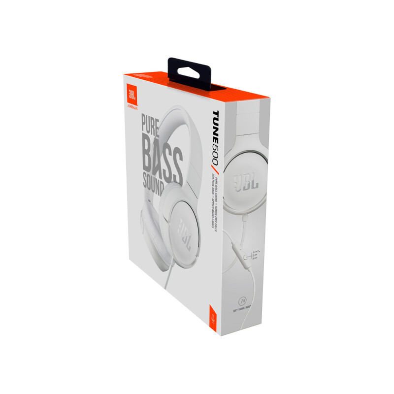 Auriculares JBL Tune 500 color blanco Auriculares Jbl Tune 500 Color Blanco