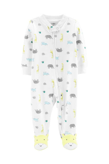 Pijama con Pie Manga Larga Elefantes Algodón 0