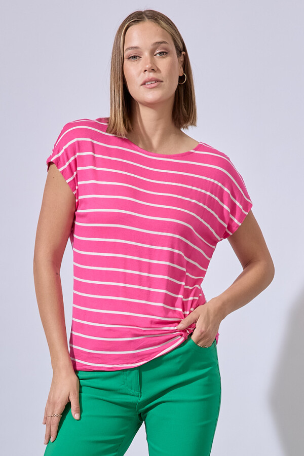 Remera Nudo MULTI/FUCSIA