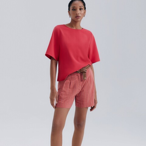 BLUSA FEM ROJO/AZUL MARINO/BLANCO