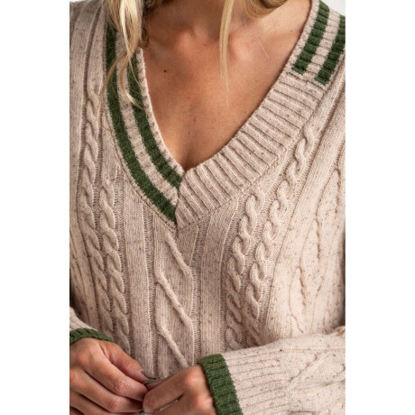 Sweater Lana Escote V Nacar