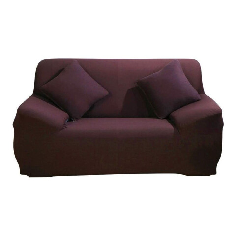 Funda Protector Sillón Sofá 2 Cuerpos Ajustable Elastizada Variante Color Marrón