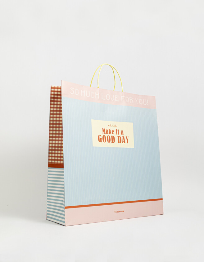 Accesorios Regalos Estampados Bolsa De Regalo "make It A Good Day" - Combinacion Multicolor