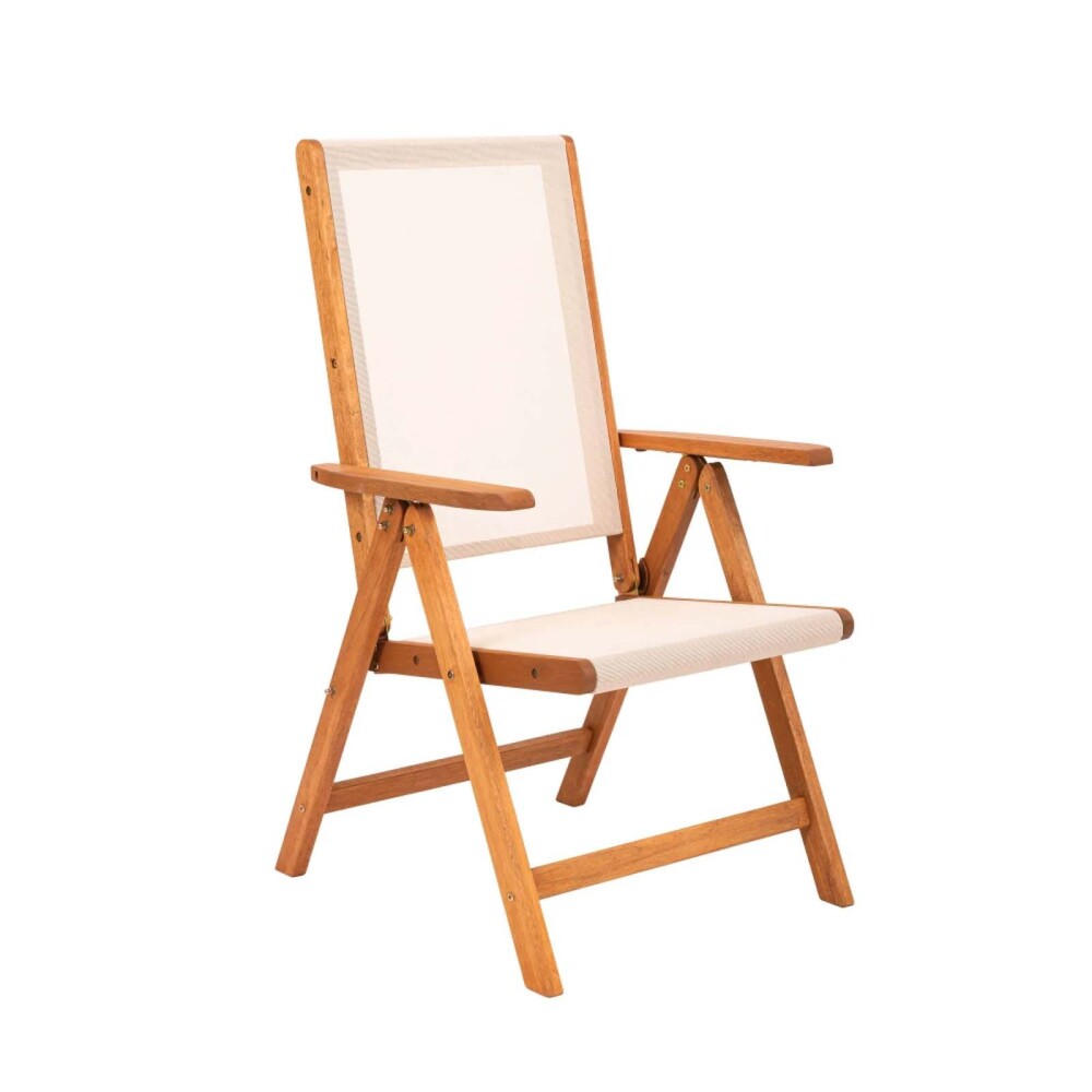 SILLA RECLINABLE MADERA NATURAL-BEIGE PLAYACAR