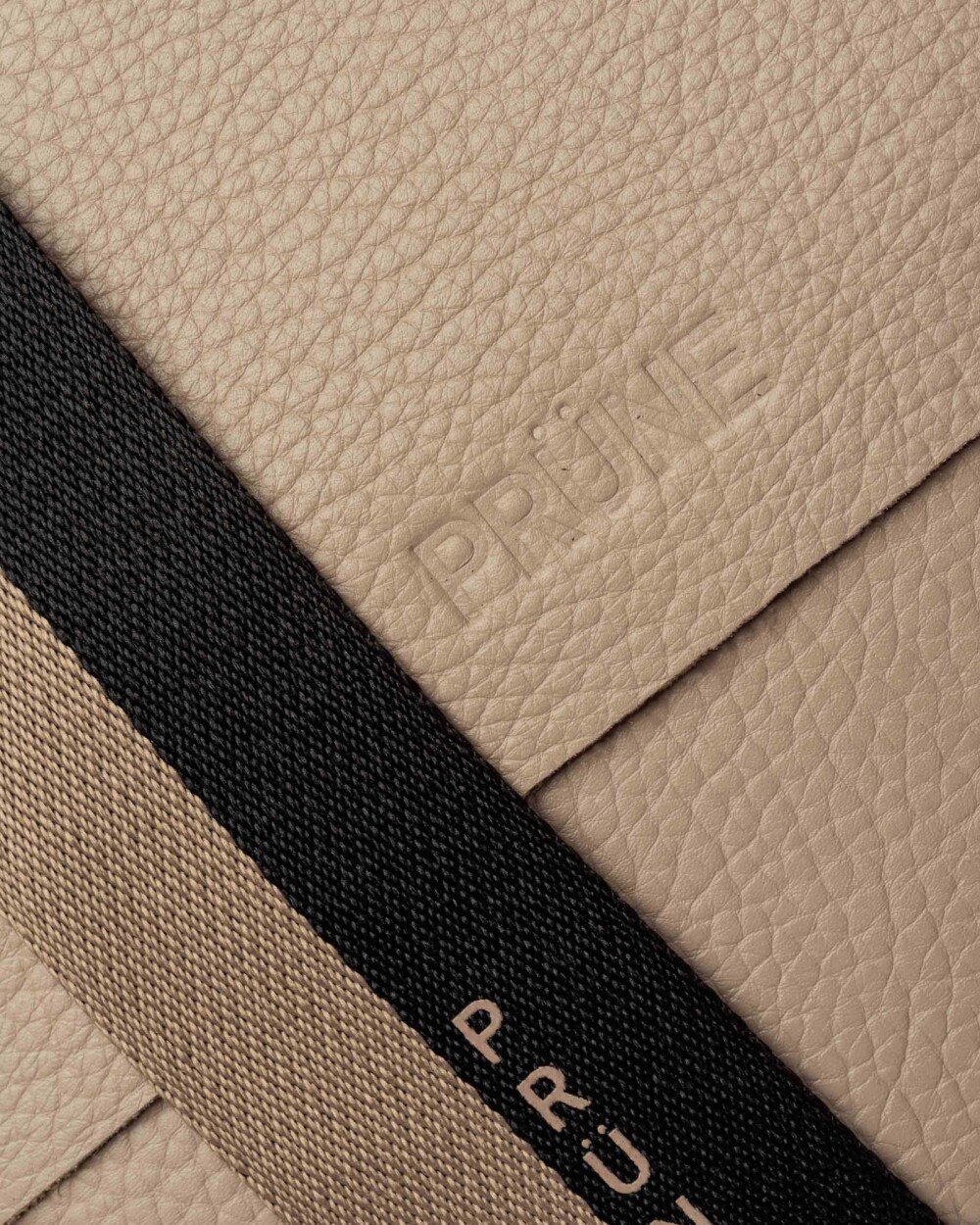 Bandolera Olivia En Cuero Graneado Taupe