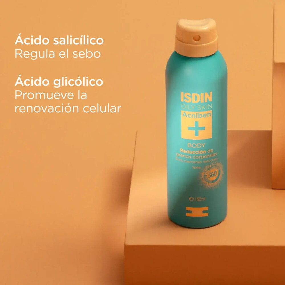 Isdin Acniben Body Spray Corporal 150ml - Pieles Grasas - Reduce granos e imperfecciones Isdin Acniben Body Spray Corporal 150ml - Pieles Grasas - Reduce granos e imperfecciones
