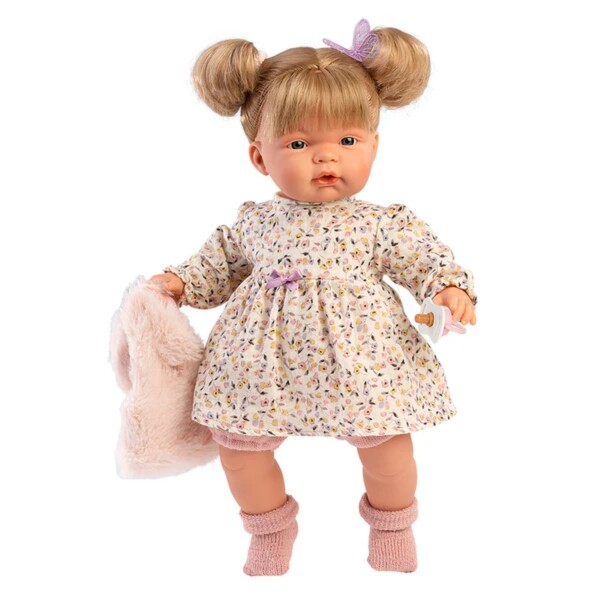 Muñeca Llorens Bebe Joelle Llorona Con Chaleco Peludo Muñeca Llorens Bebe Joelle Llorona Con Chaleco Peludo