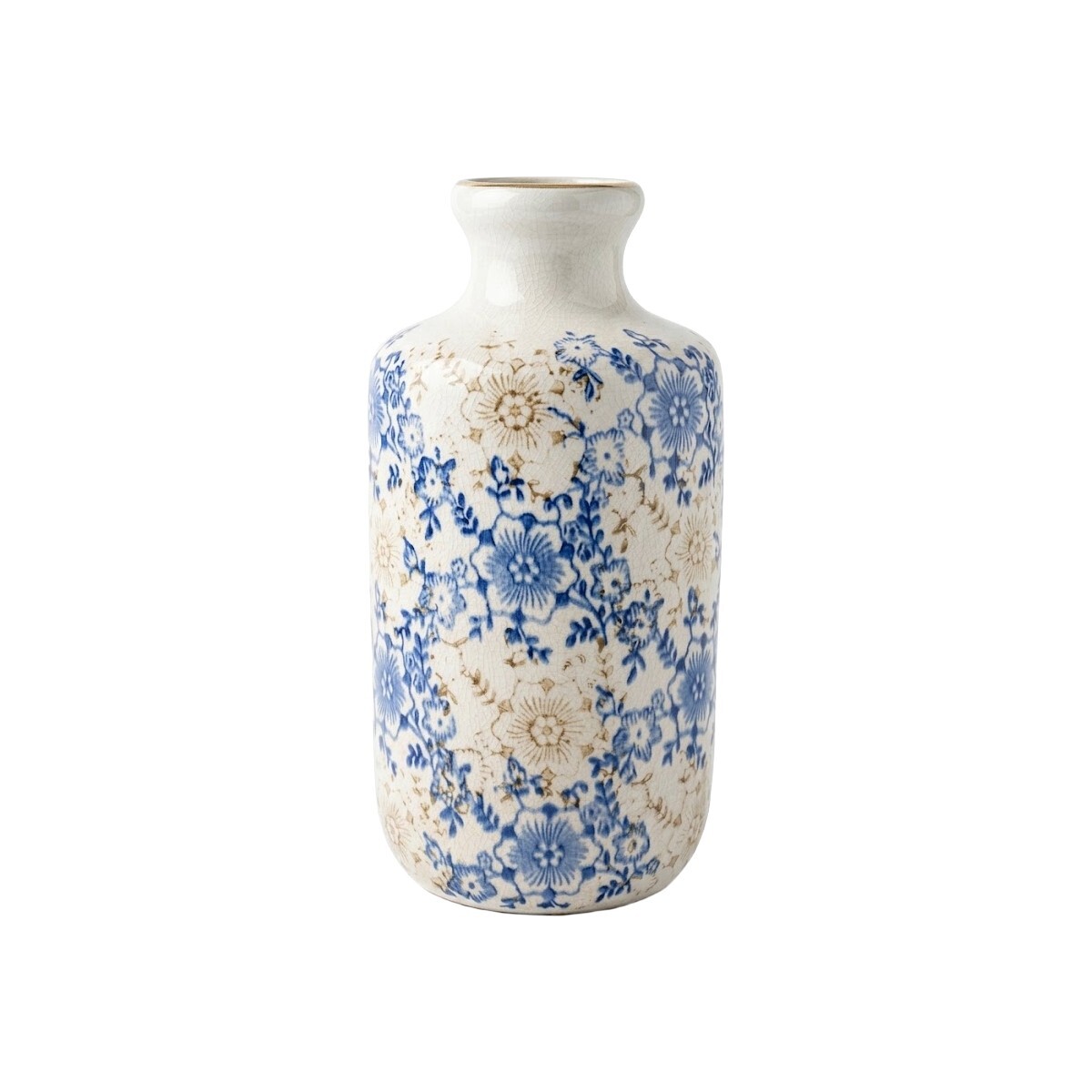 JARRON CERAMICA ESTAMP AZUL 27CM 