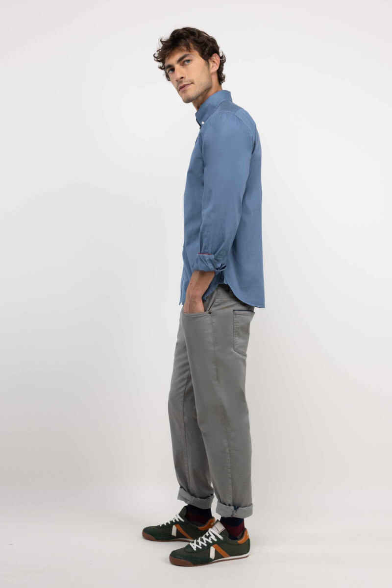 Camisa Garment Dyed El Ganso Turquesa