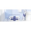 Bañera Compacta Y Portátil Bebesit Con Doble Plegado y Detector Temperatura Azul