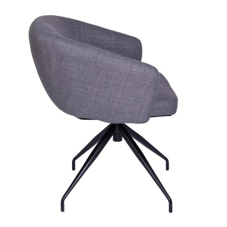 SILLA DE OFICINA TELA-Y-METAL GRIS ROUND