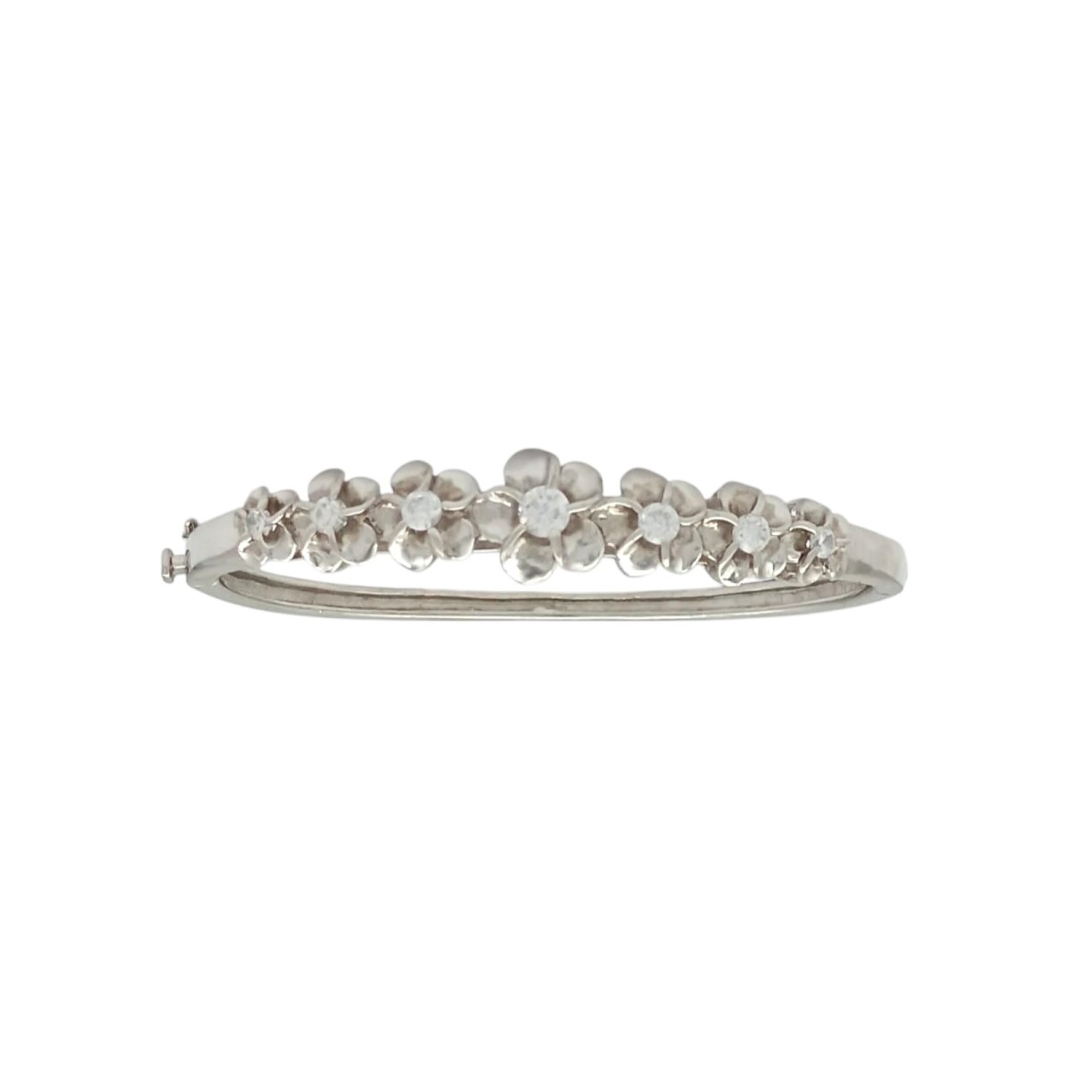 Brazalete Flores-Plata 925-Piedra Zirconia-BR3035 - conpiedra 