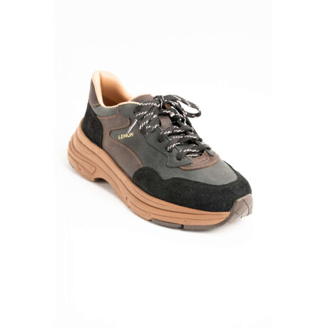 Zapato Urbano Con Plataforma Negro